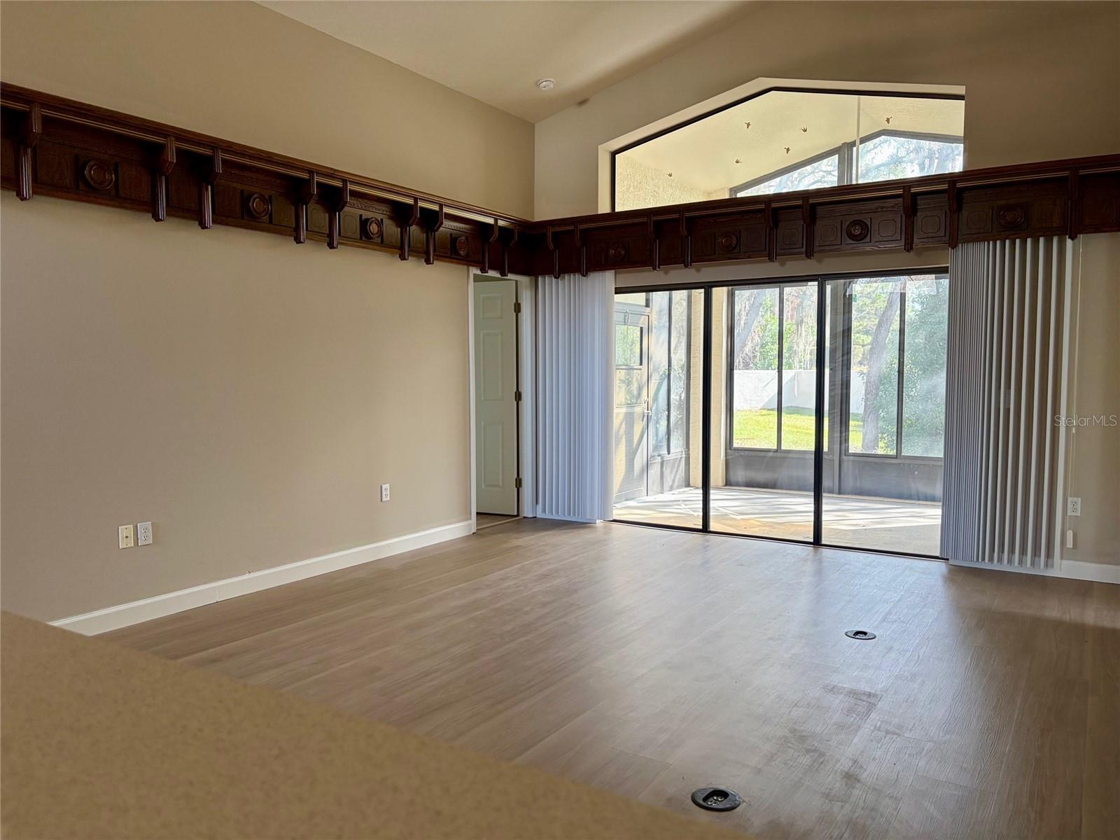 Living Room  High Ceilings