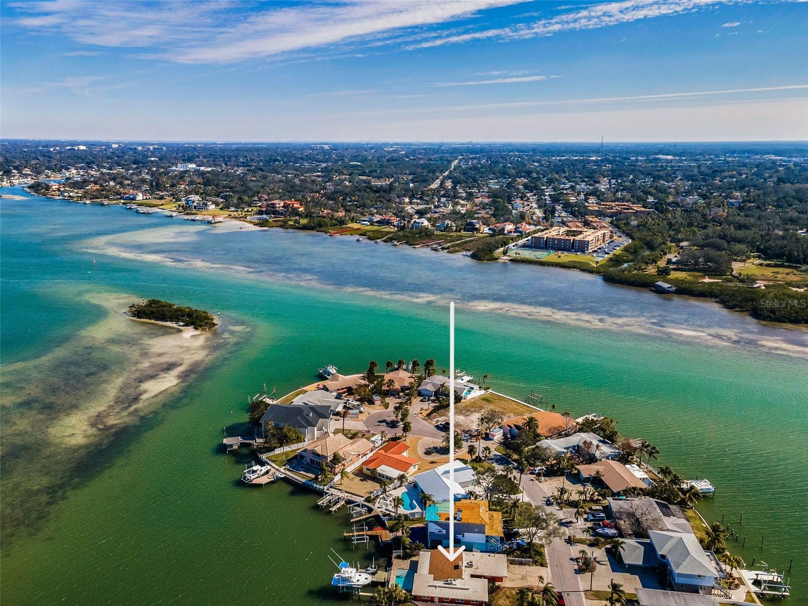 Located on a Private Peninsula Waterfront Finger in IRB