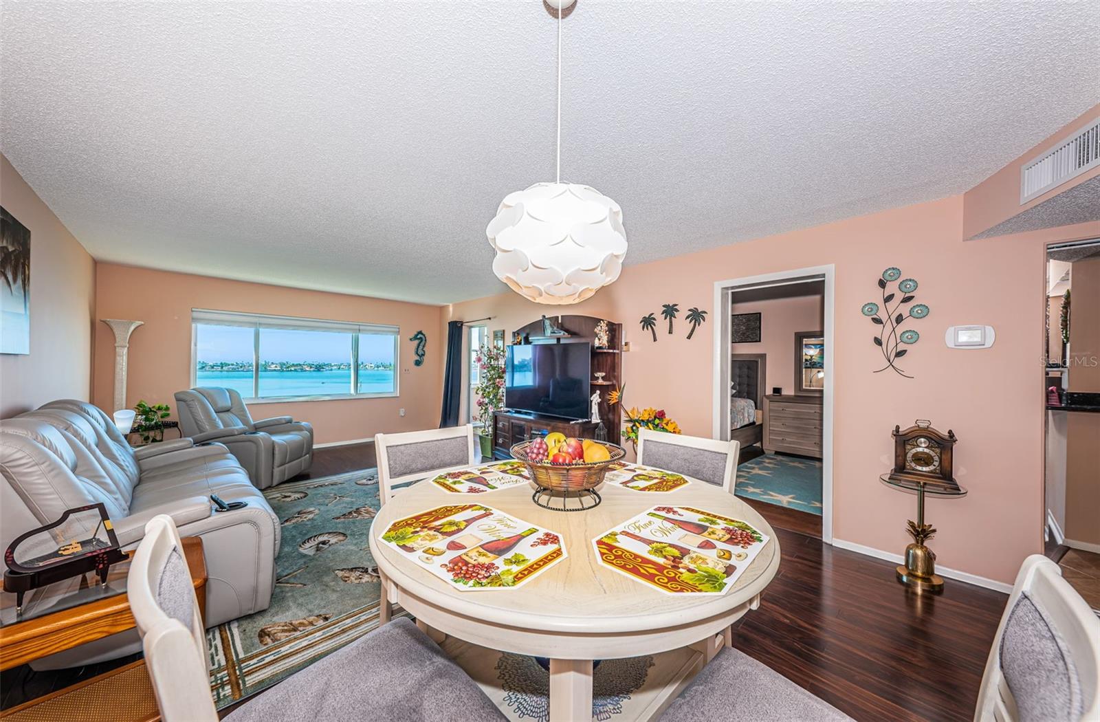 Dining area open to living space