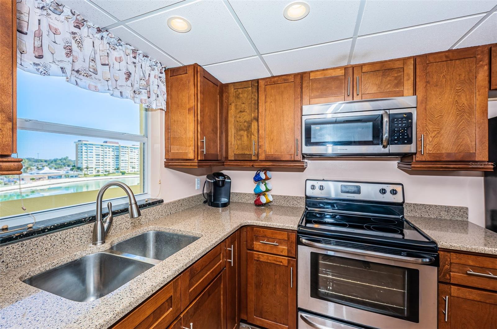 View from kitchen window of the Lagoon