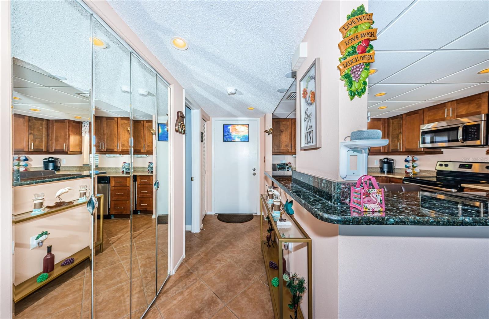 Breakfast counter and pantry