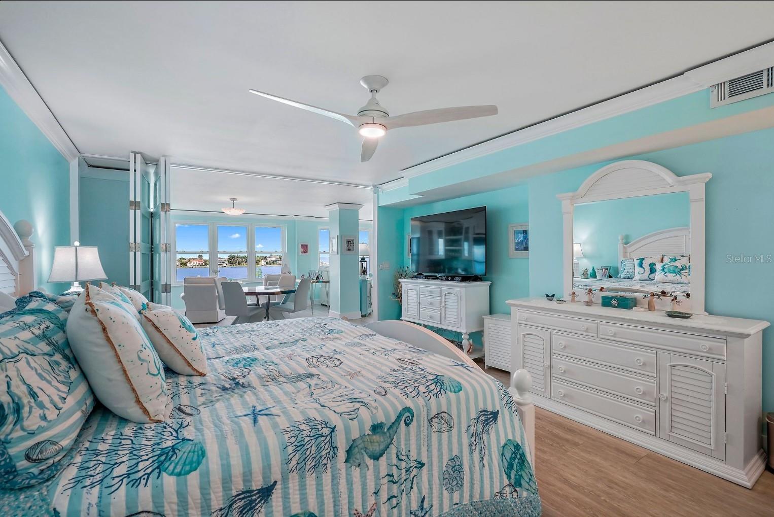 Master Bedroom with bifold doors open