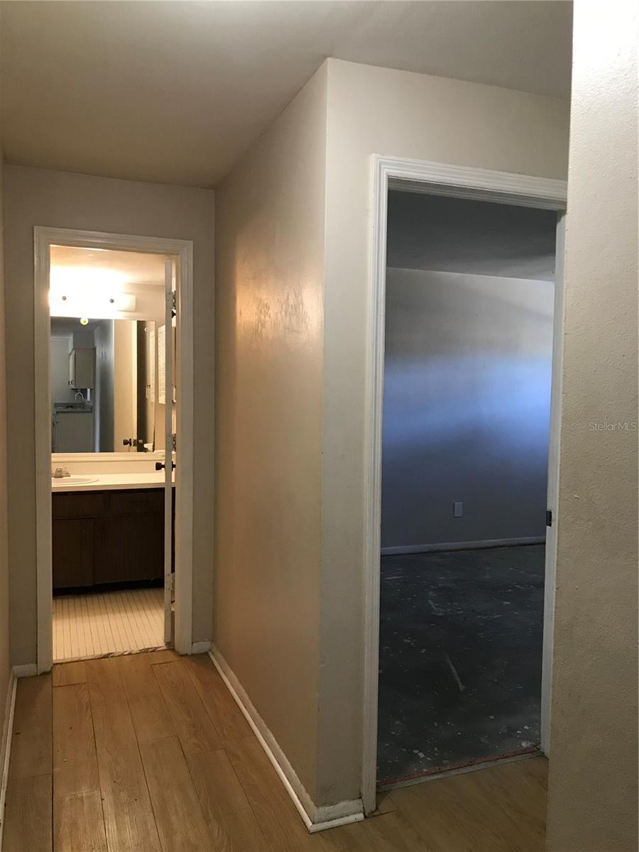 Hall bathroom view of 3rd bedroom