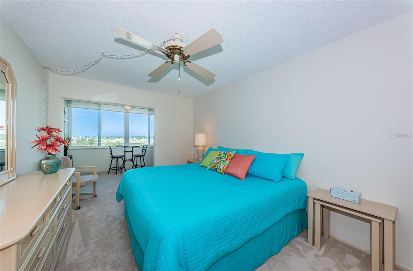 Primary bedroom just off the Florida room