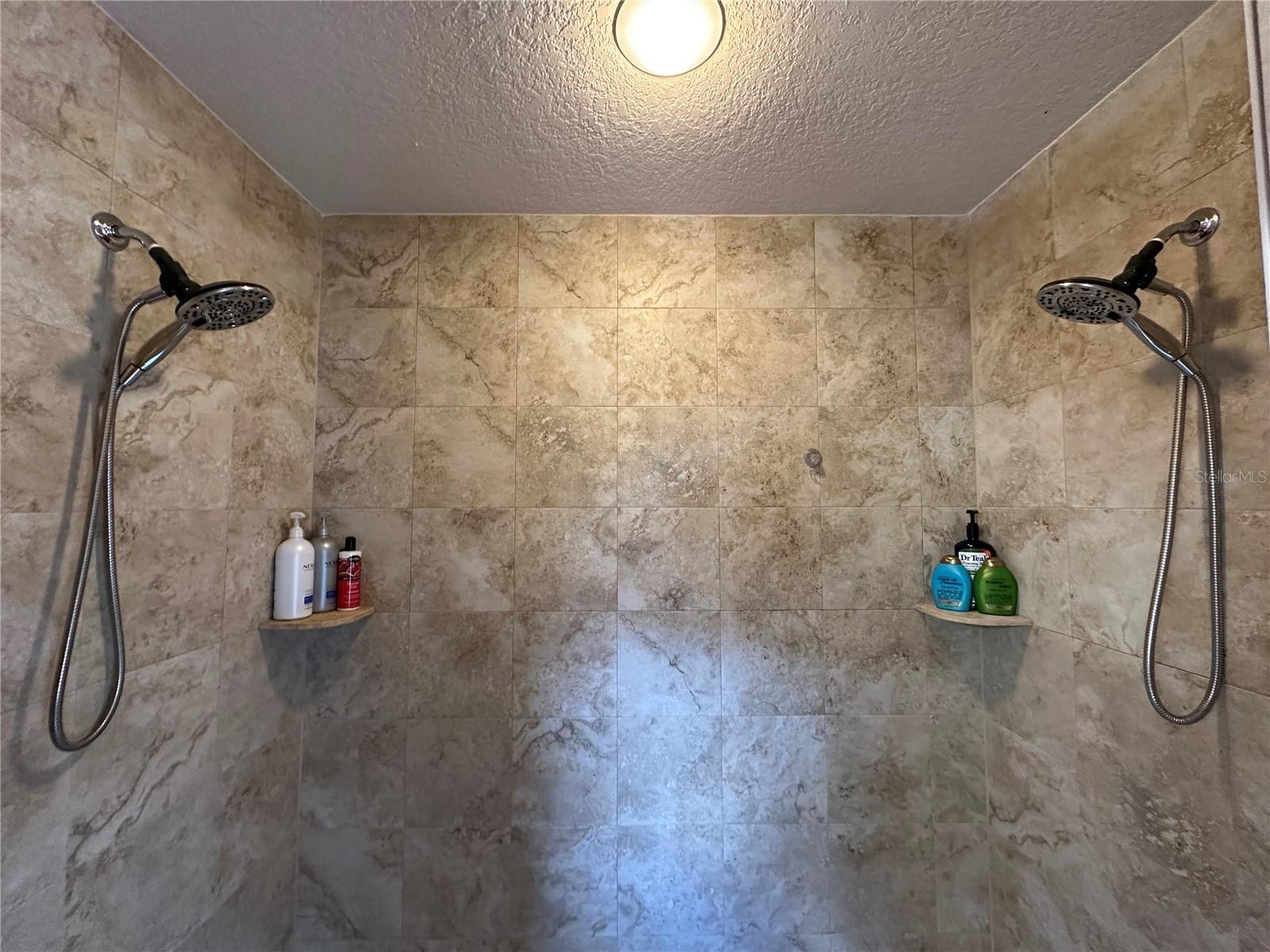 double headed shower in primary bathroom