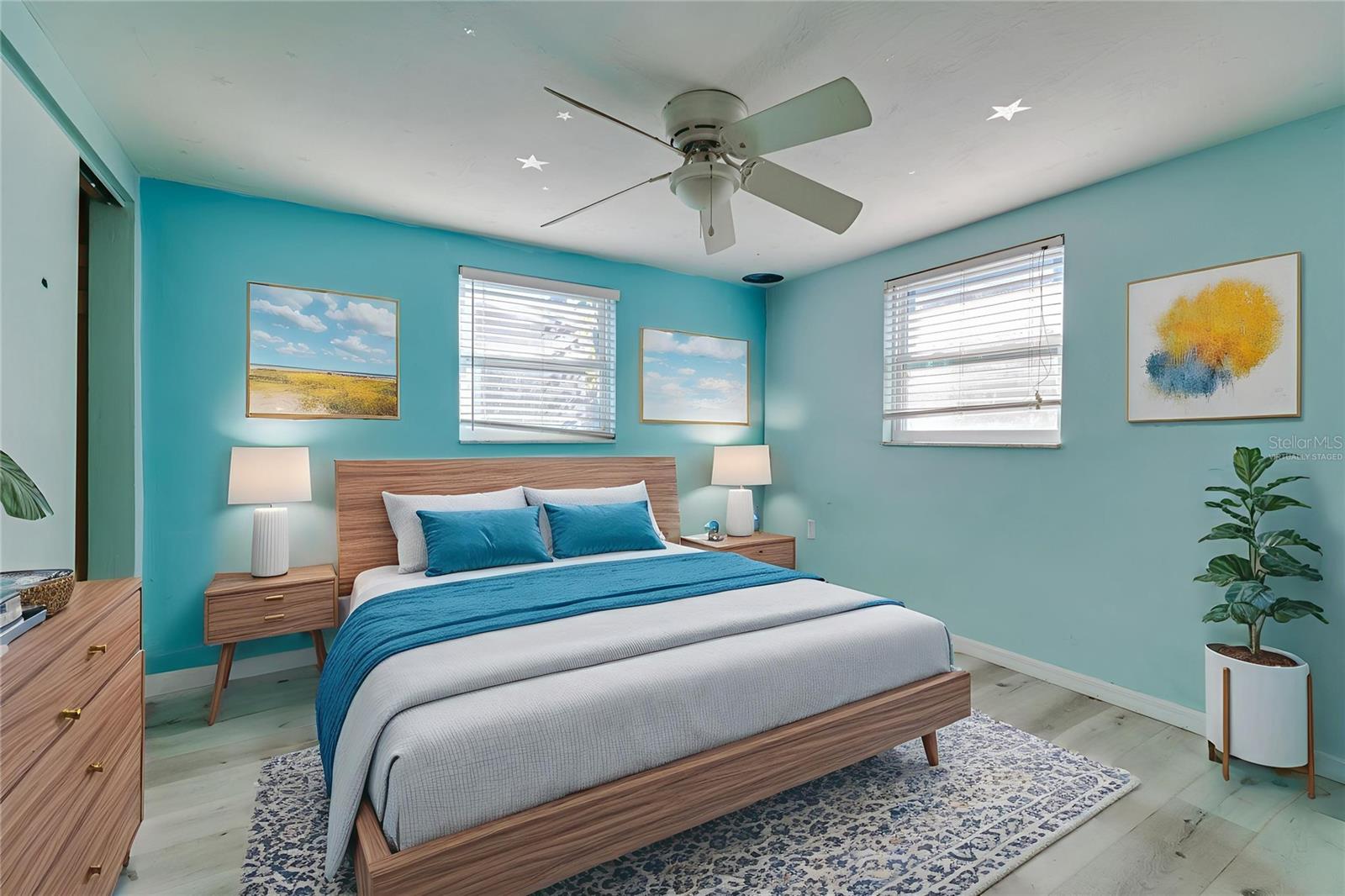 Bed 1 virtually staged