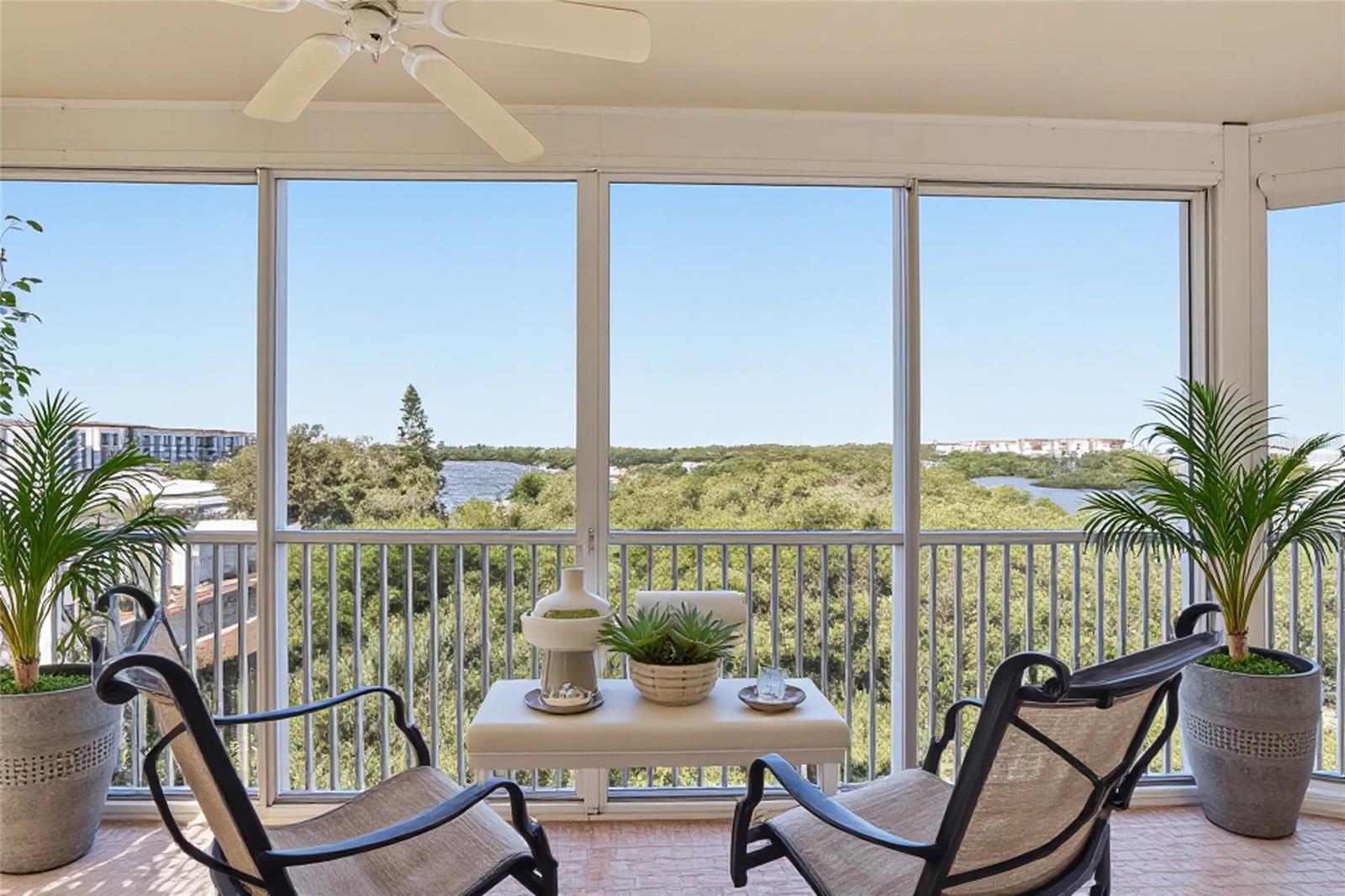 View from the outdoor seating area - virtually staged