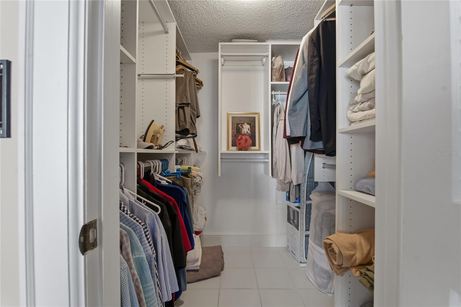 Primary suite with  custom walk-in closet