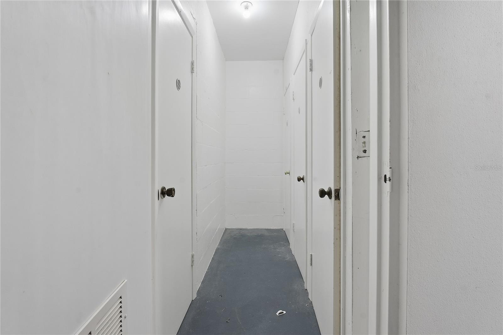 Storage room, #407 is the first one on the right.