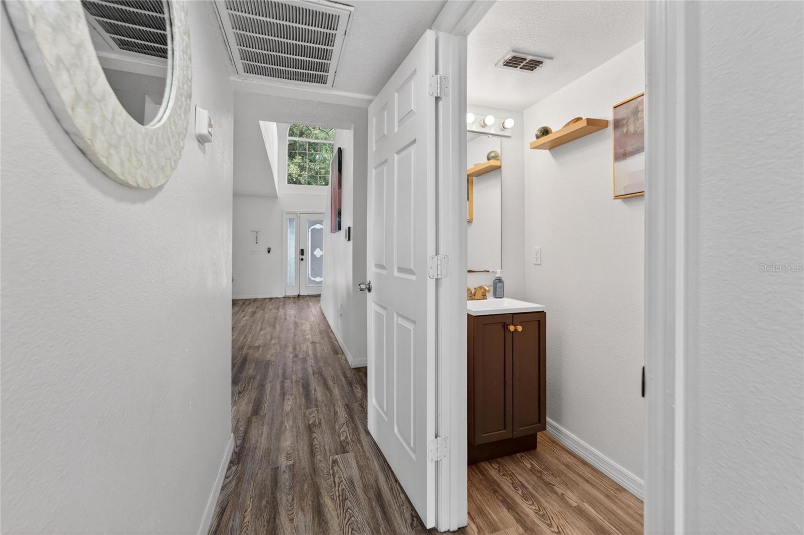 Hallway between Family Room and Kitchen/Living Room