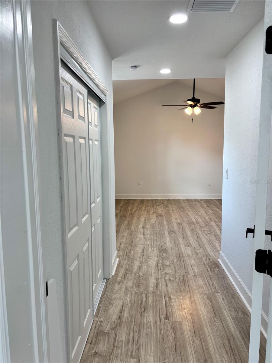 Master bedroom and closet