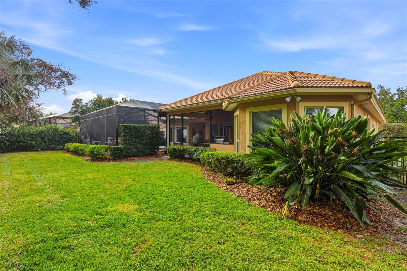 Lots of space outside the pool for more backyard fun