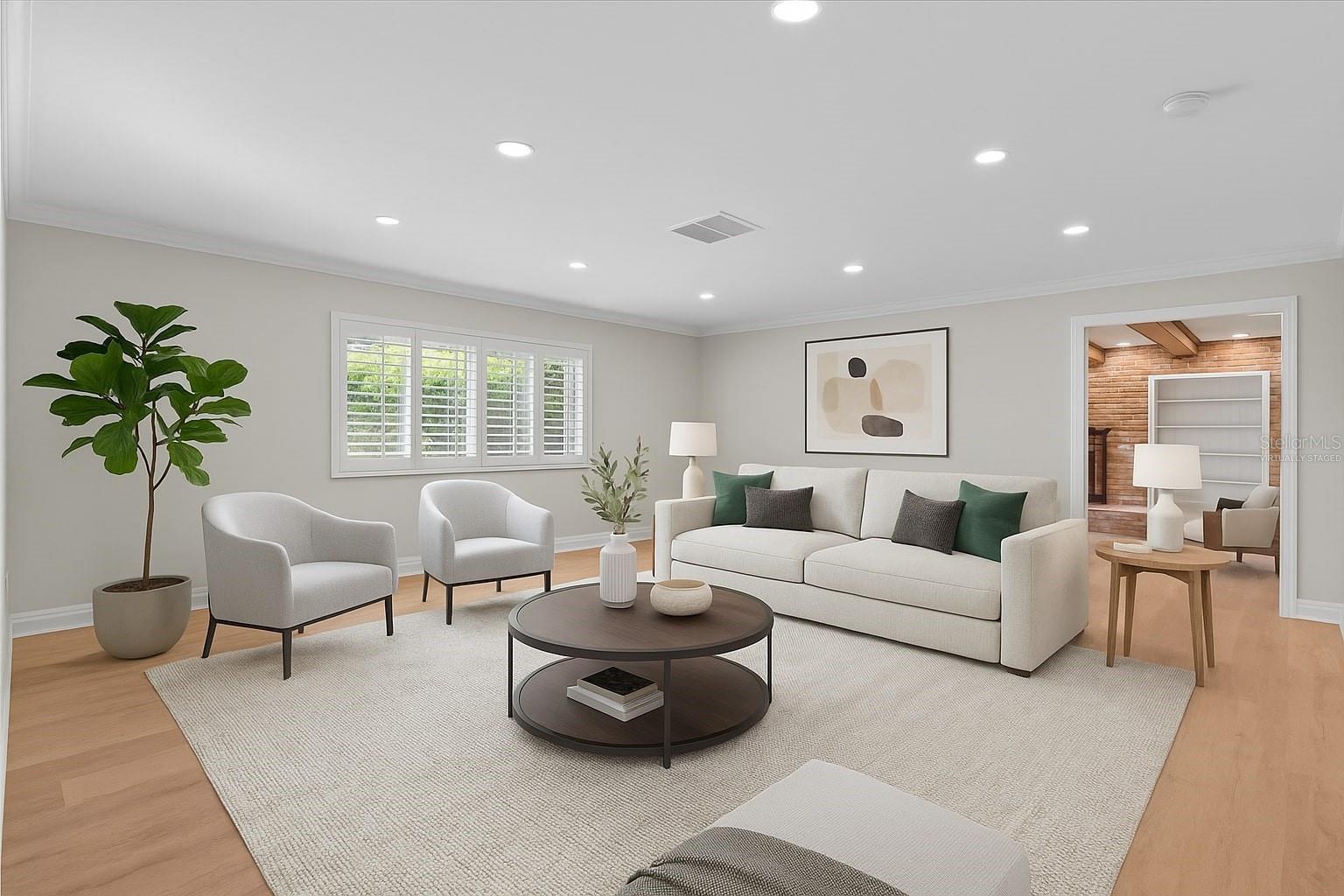 Virtually Staged Living Room
