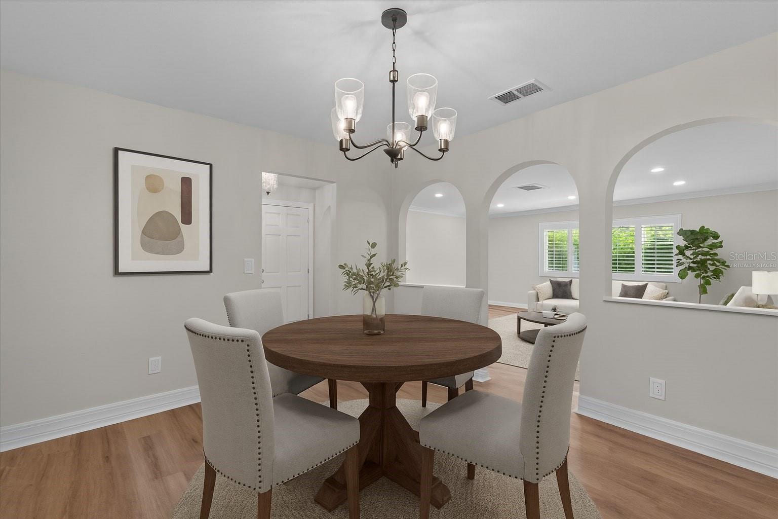 Virtually Staged Dining Room