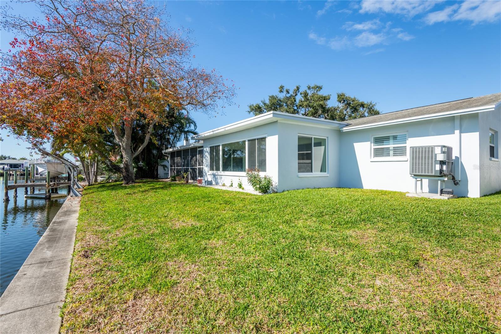 Rear elevation with new elevated A/C unit