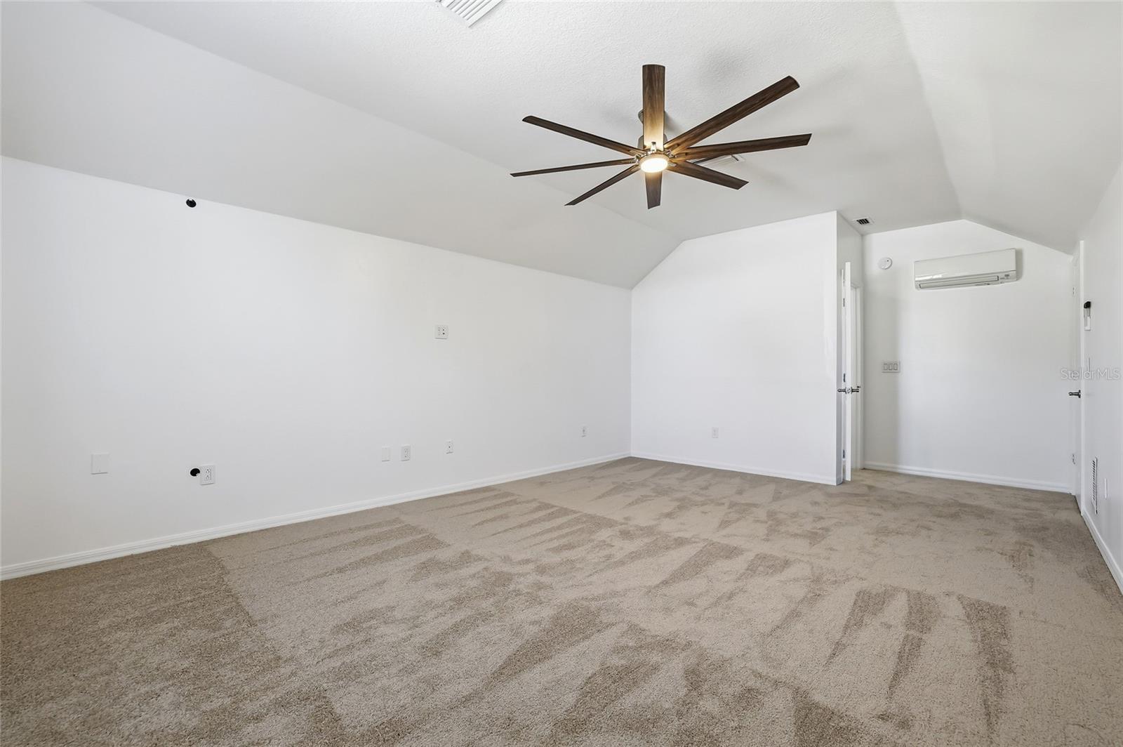 Master Bedroom Downstairs with plenty of room for your King Sized bed and a couch+dresser