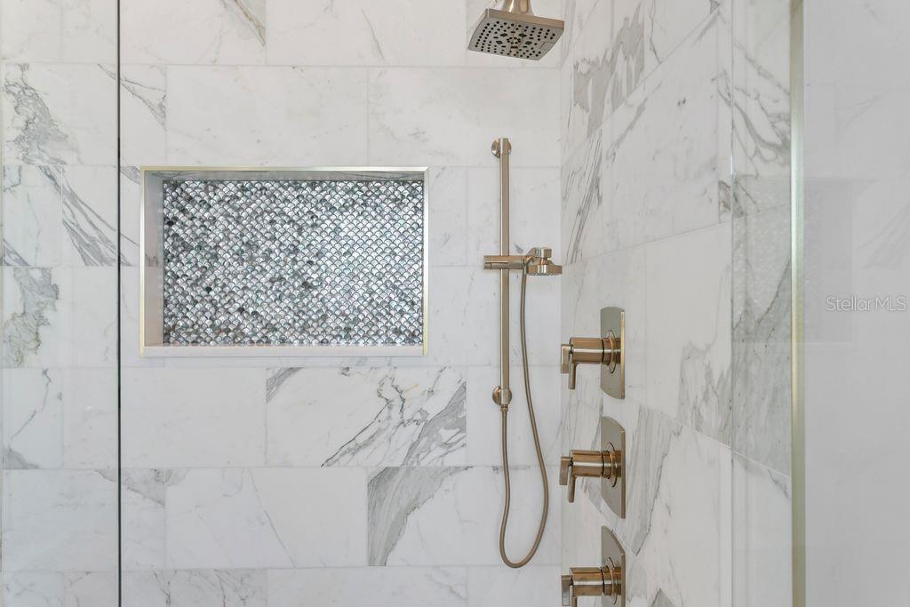 SPA SHOWER WITH RAIN SHOWER AND JETTED WAND SETTINGS