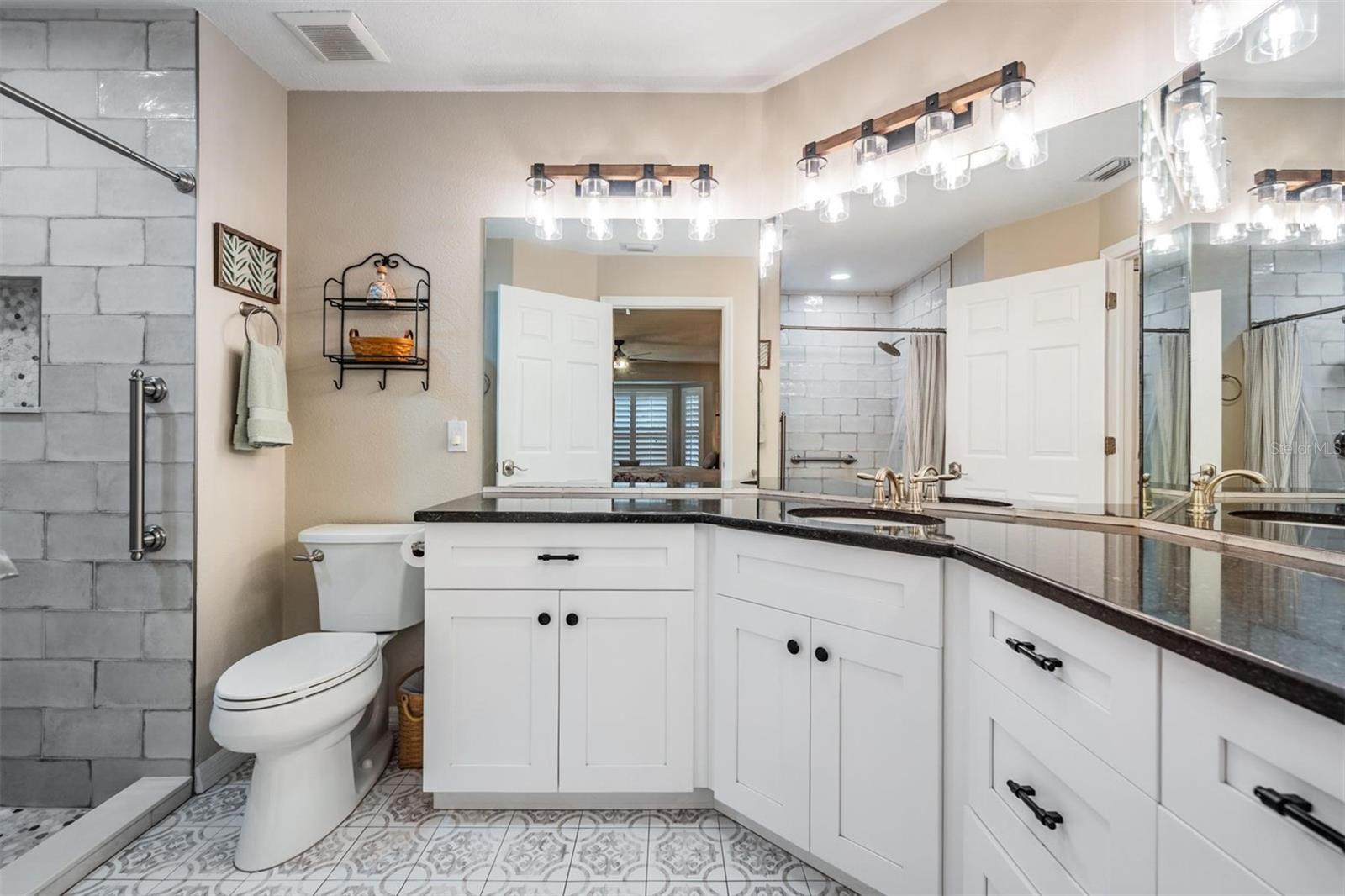 Oversized vanity provides additional storage options