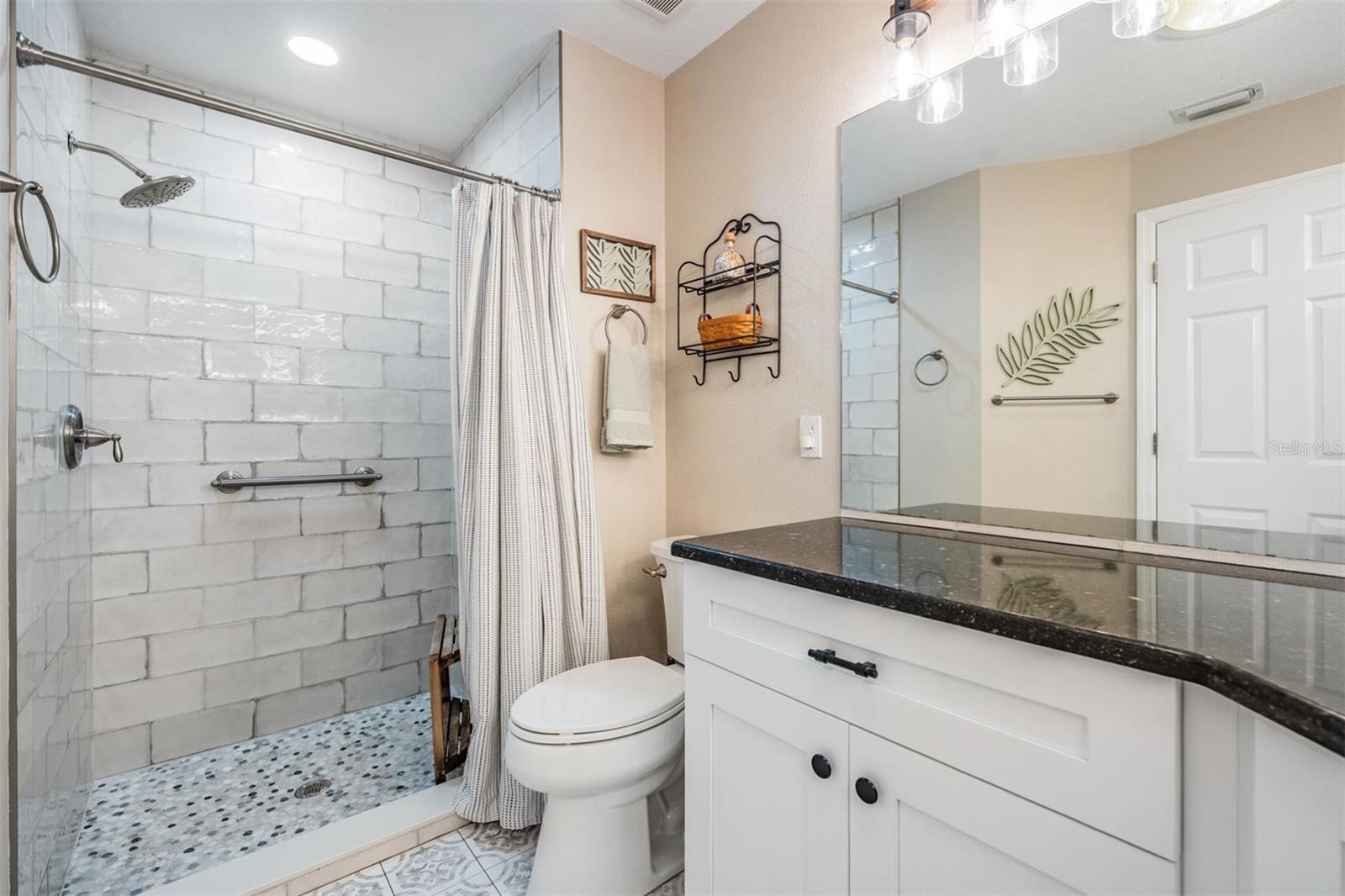 Oversized, step in shower