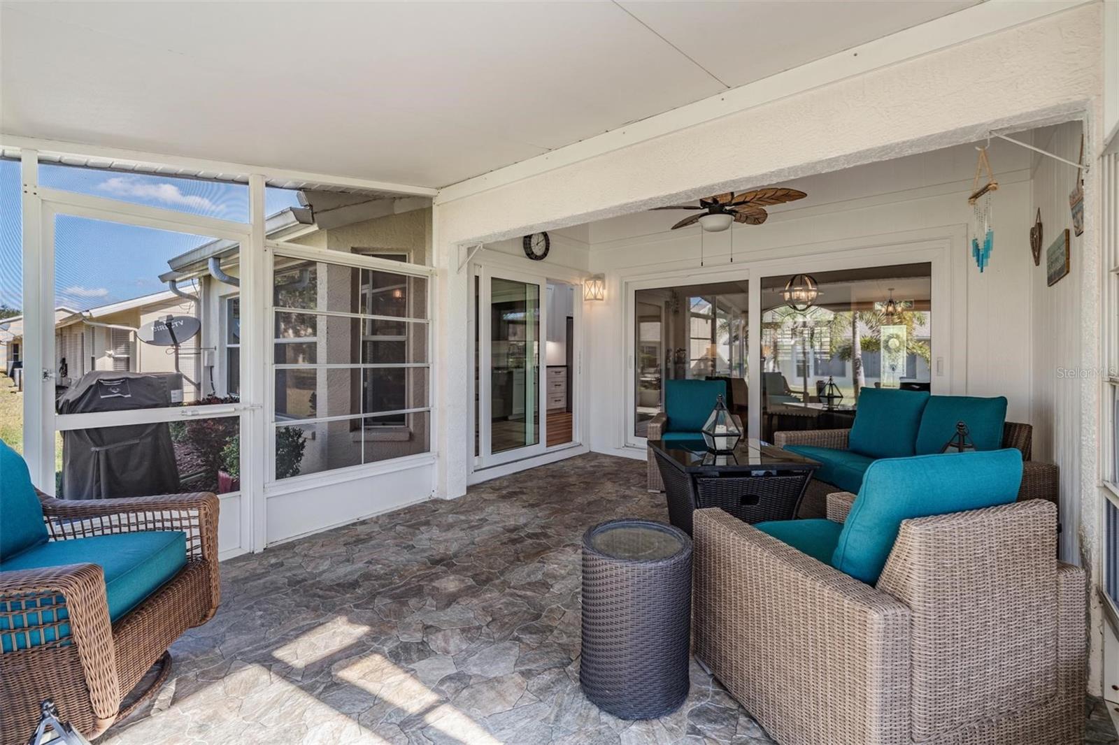 The lanai provides exterior access