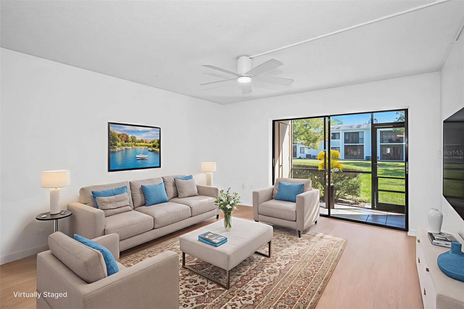 Virtually staged Living Room