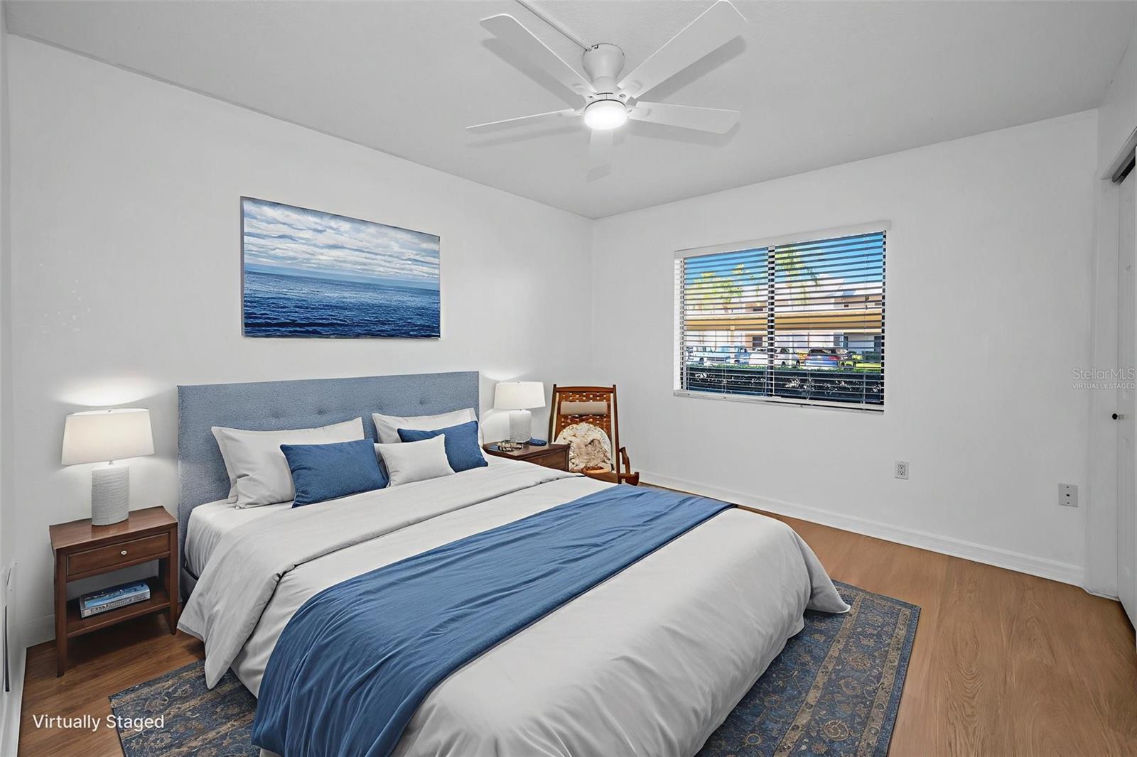 Virtually staged Second bedroom