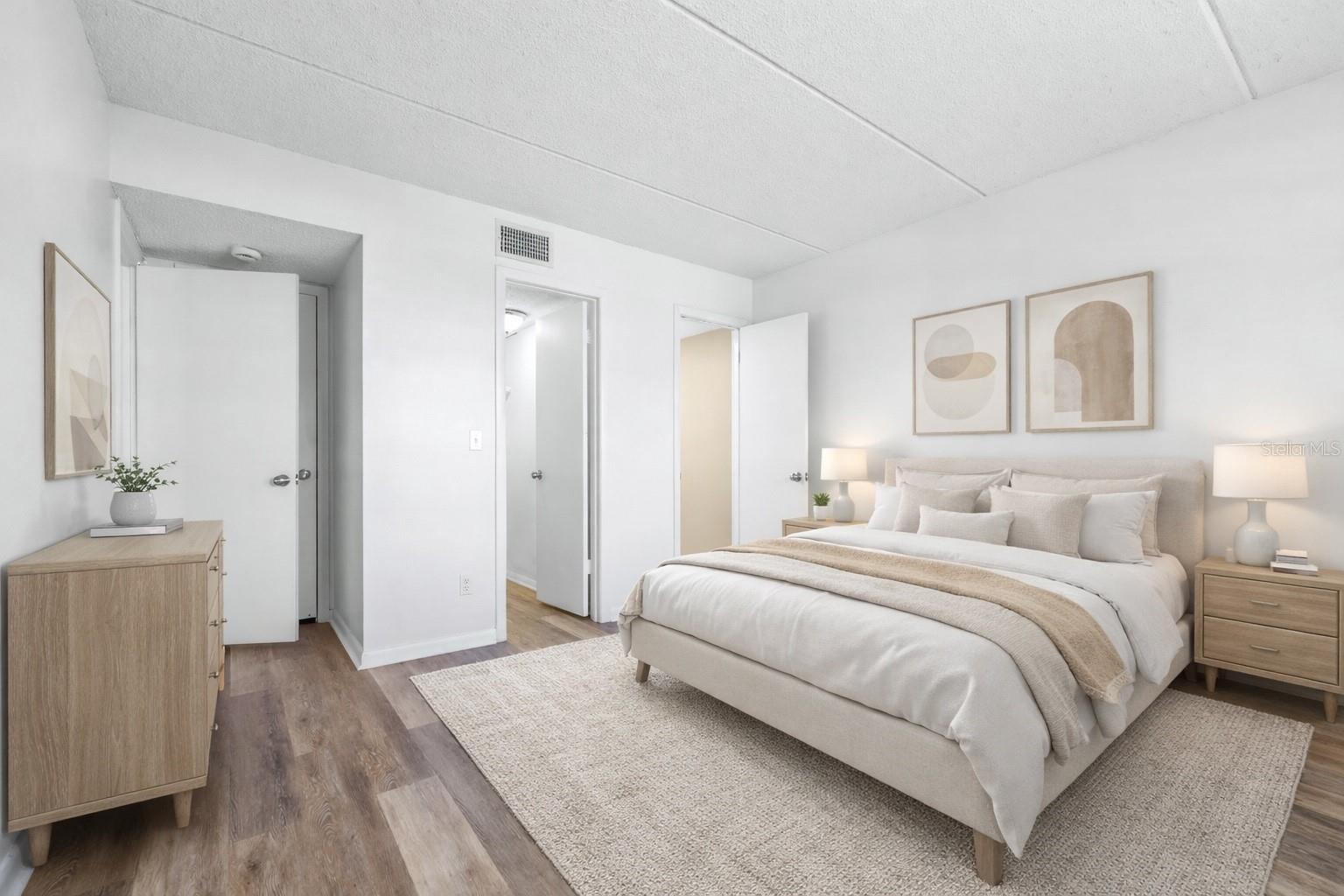 Virtually stage bedroom