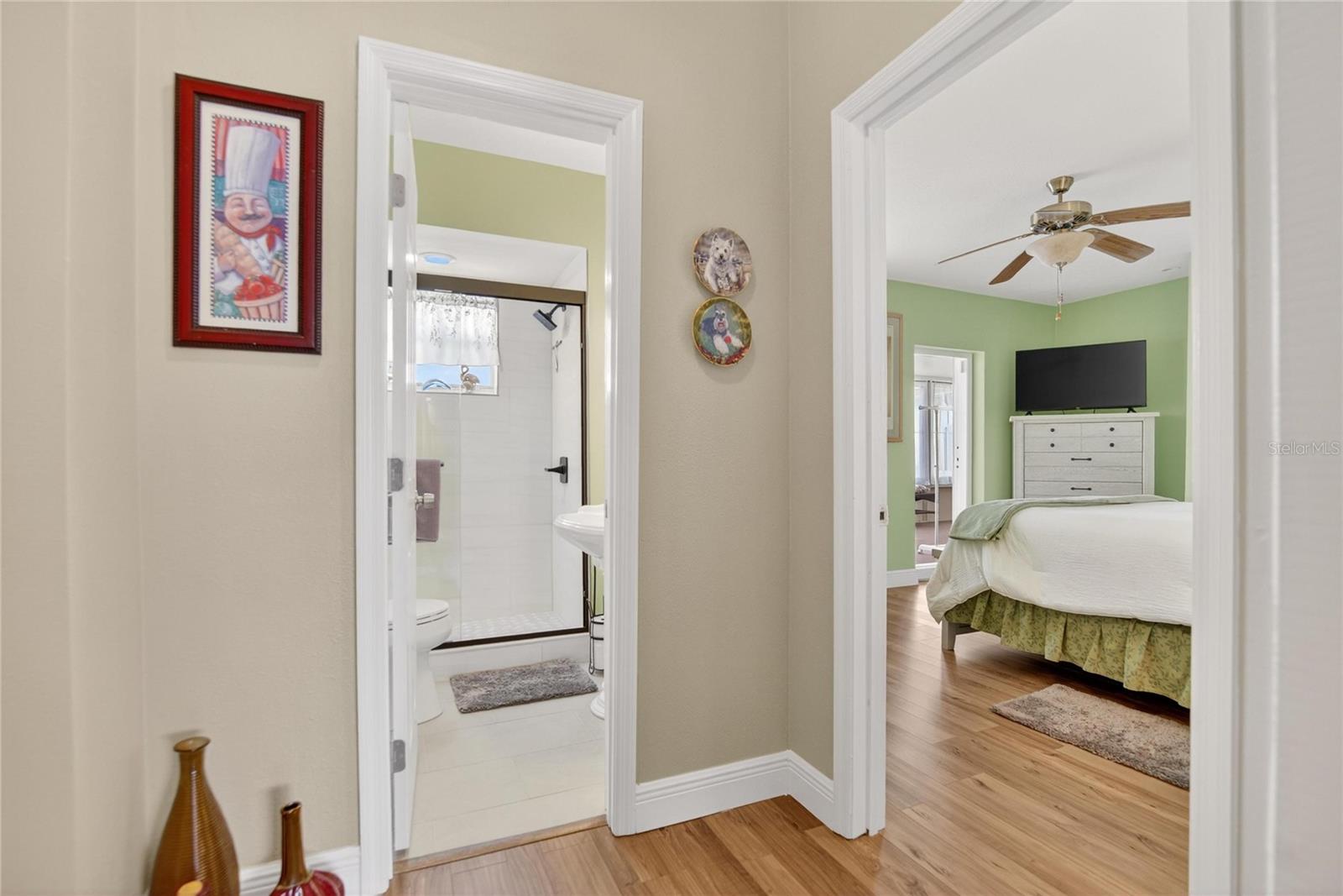 Bedroom #4 and full bath on the western wing of the house.