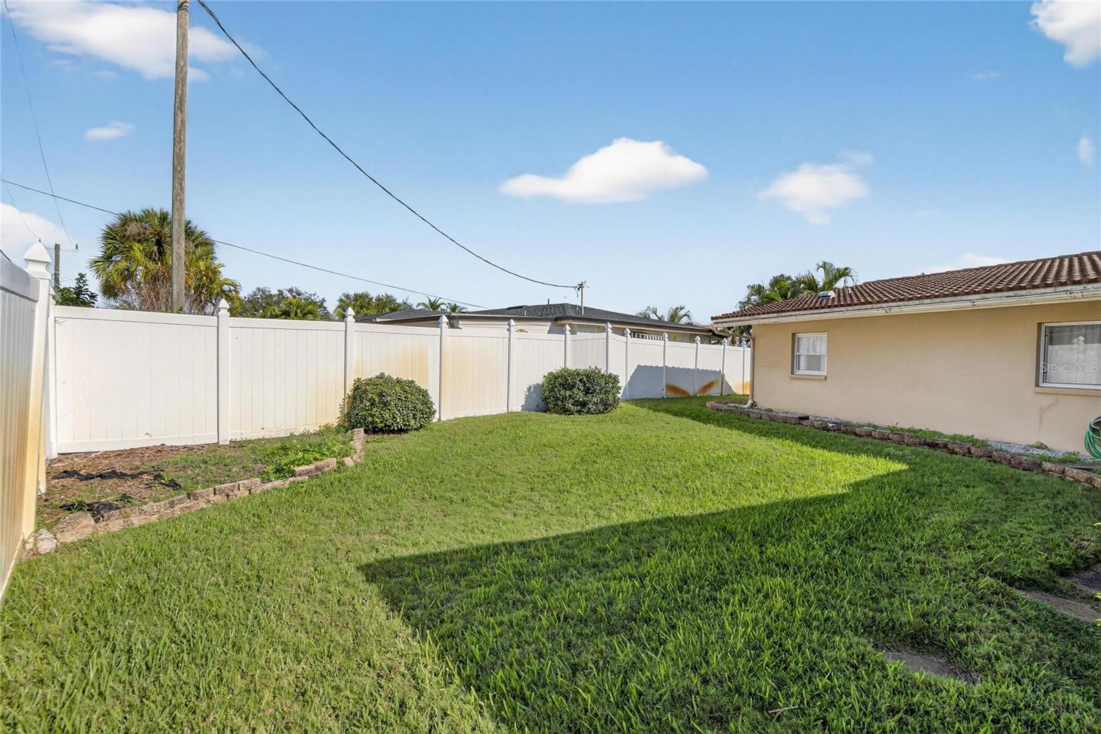 Back yard with privacy fence