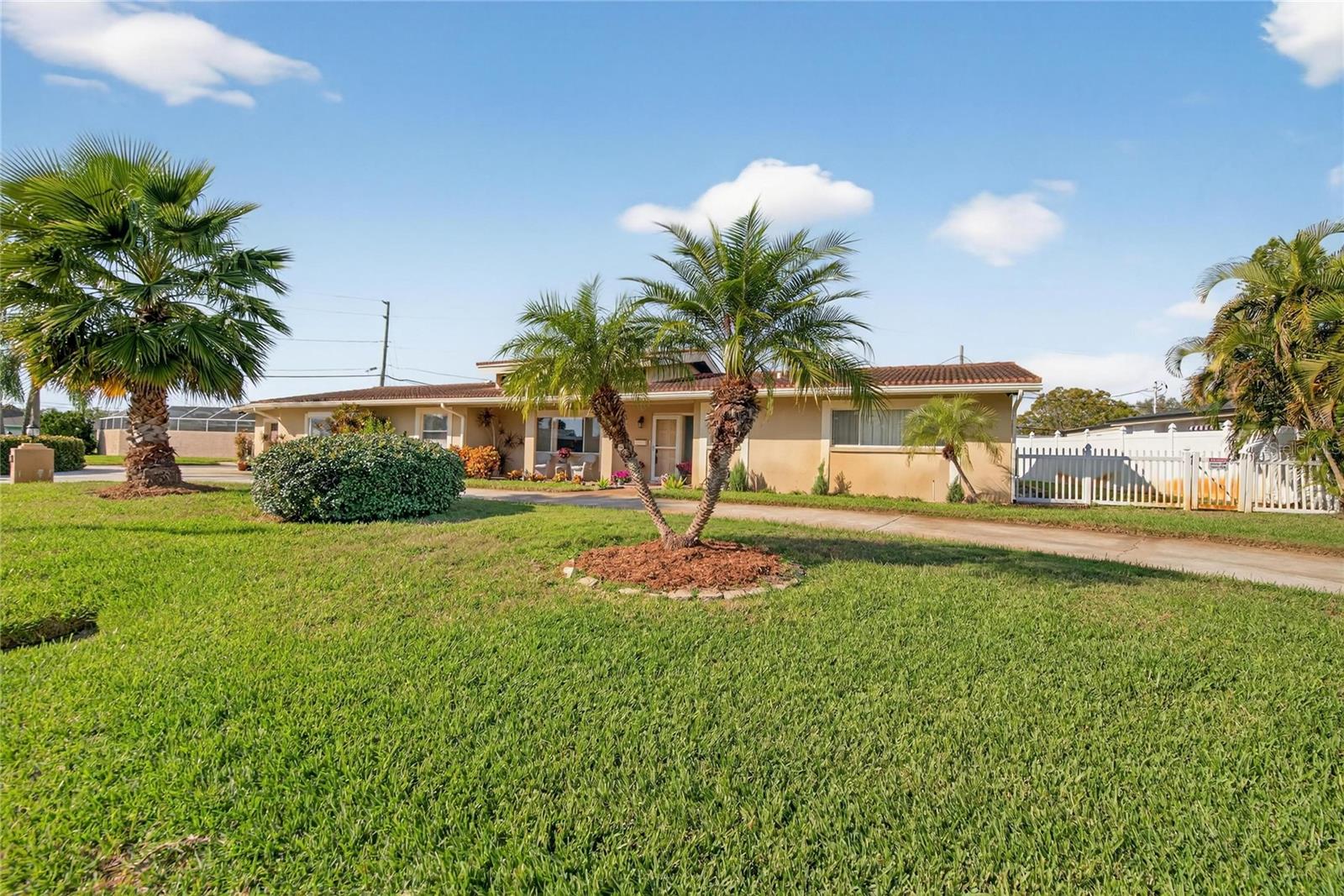 Front yard with gorgeous landscaping