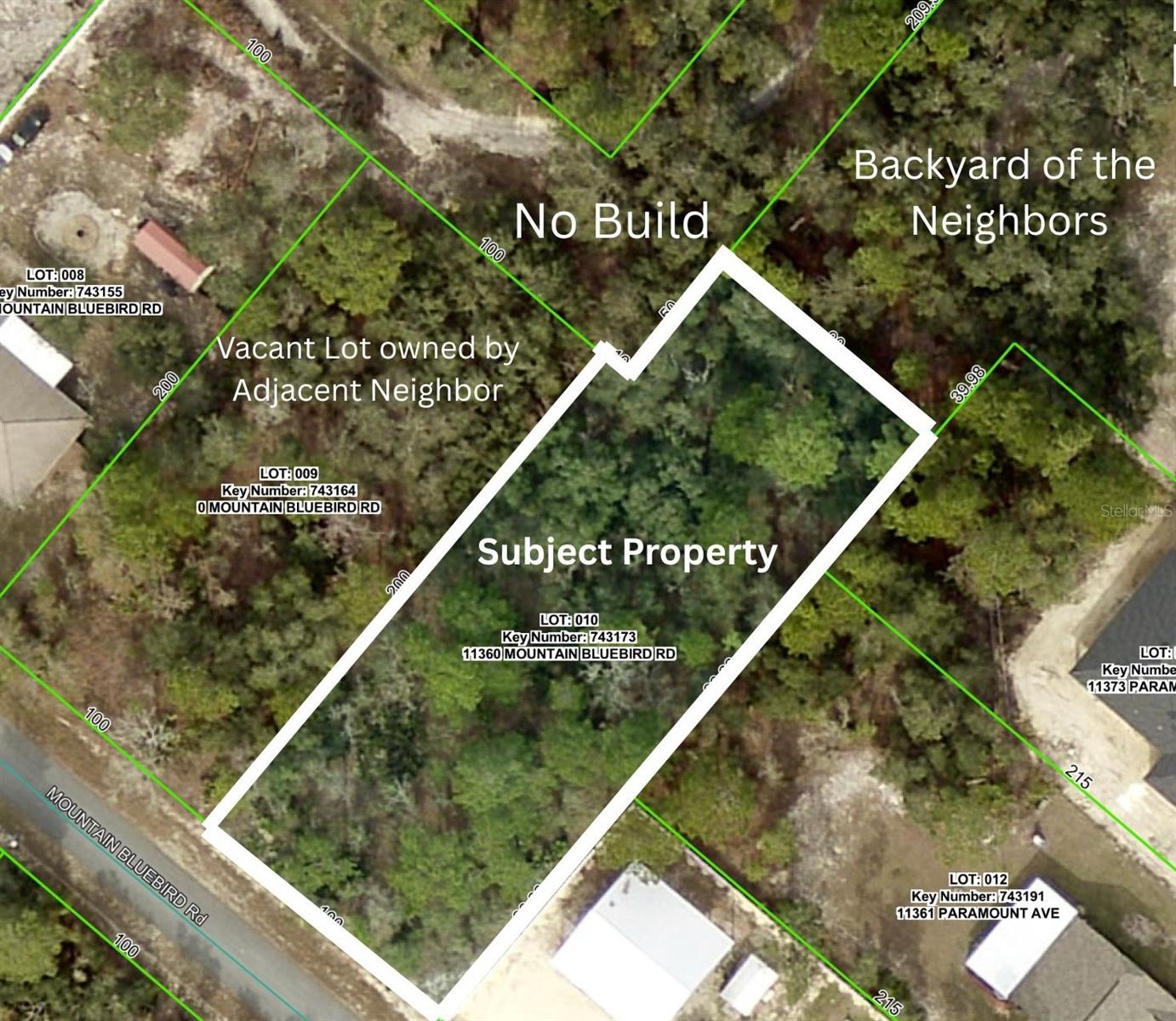 Private Backyard due to the way the lot is situated