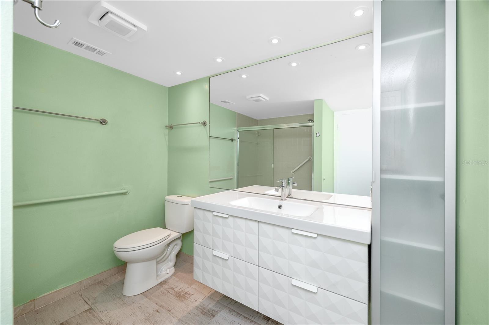 Guest Bathroom with linen closet