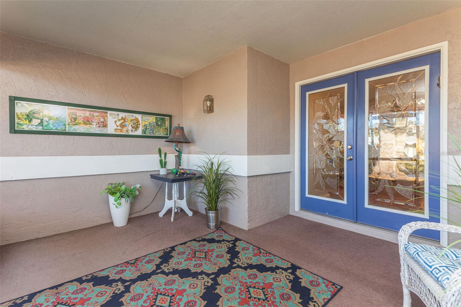 Art glass double entry doors~