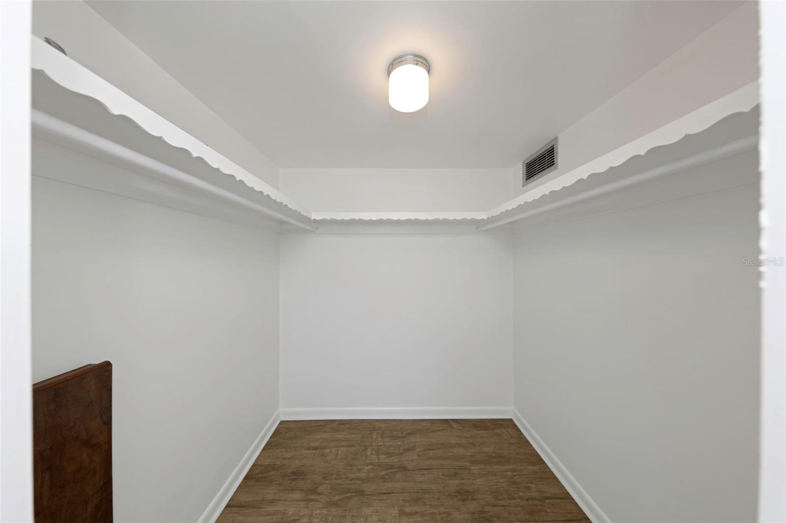 HUGE walk in closet!