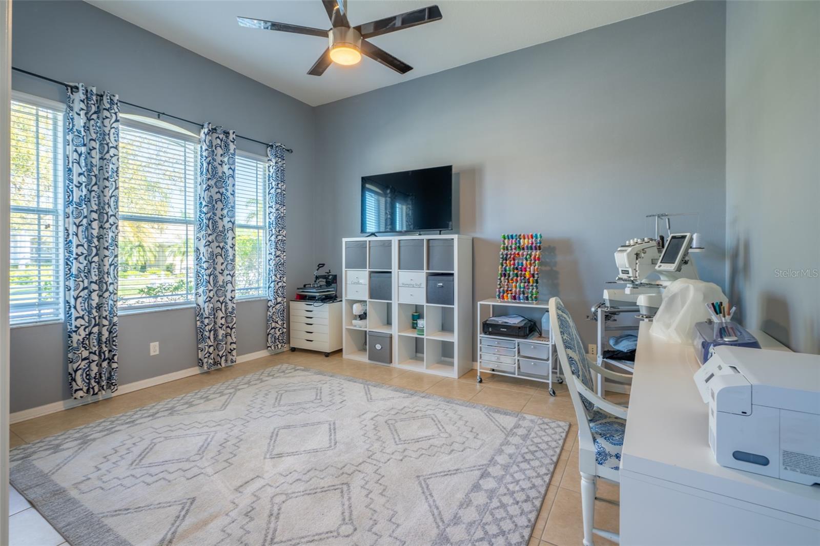 Large room on 1st floor located at the front of the house. Currently an arts/crafts room.