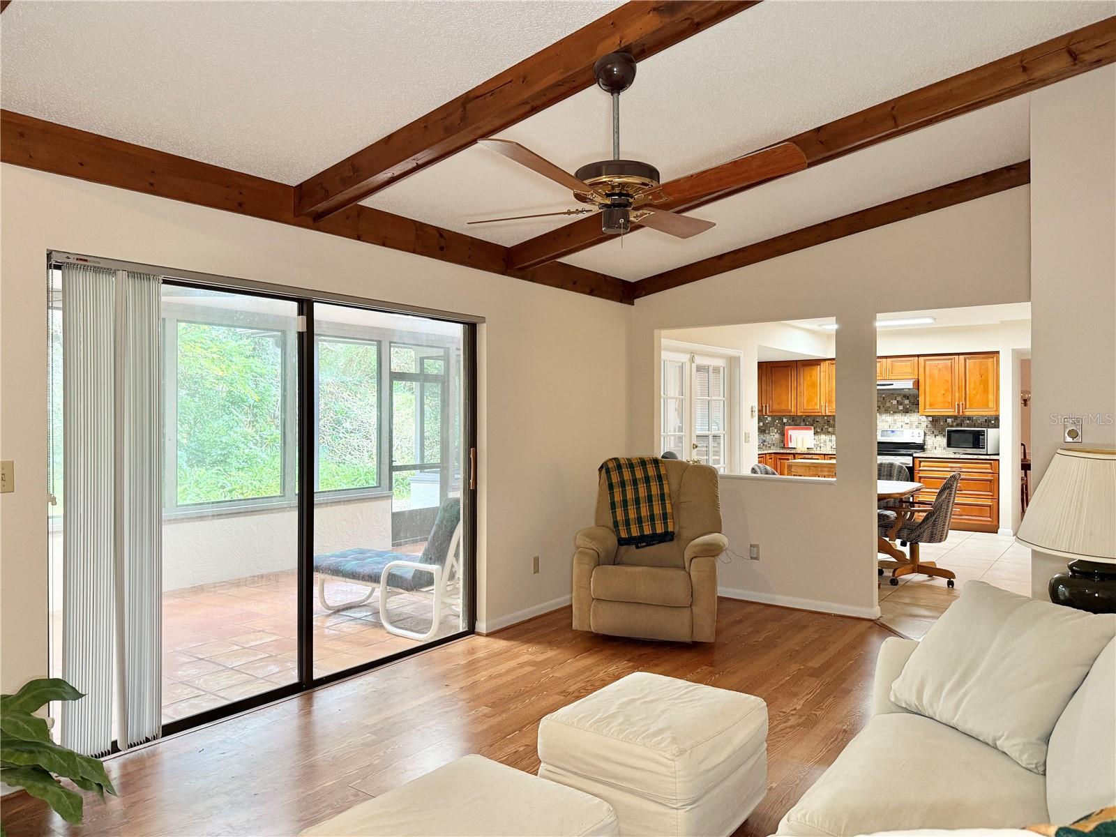 Family Room - Glass Sliders to Screened Patio
