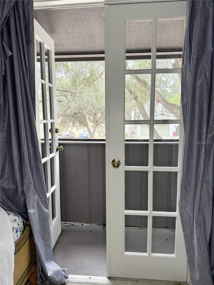 2nd Bedroom - French Doors Lead to Small Screened Patio