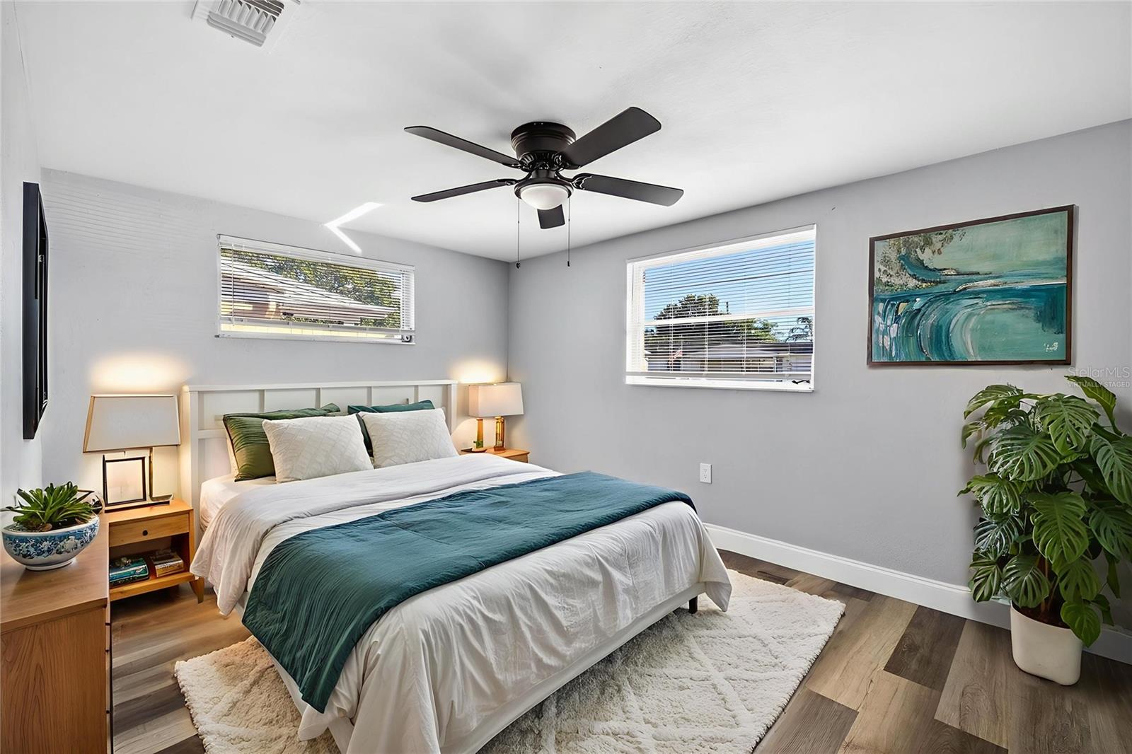 BEDROOM #1 FACING FRONT YARD *VIRTUALLY STAGED*