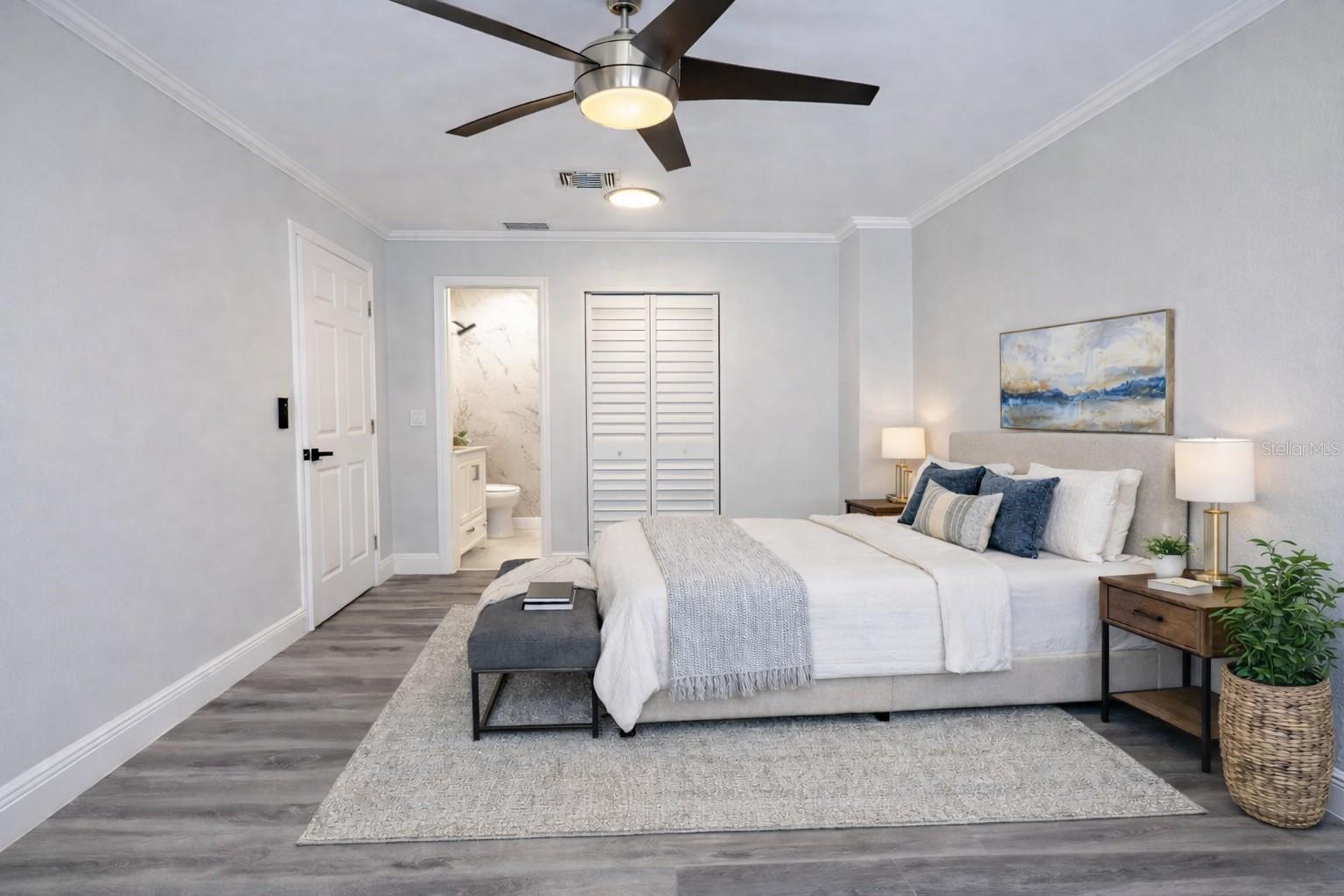 Virtuallty Staged Primary Bedroom