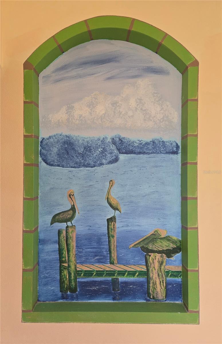 Foyer features one of a kind art