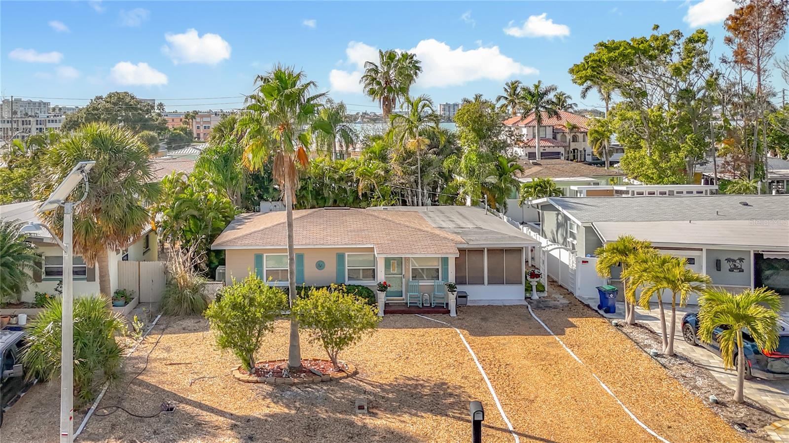 Aerial view of this charming home