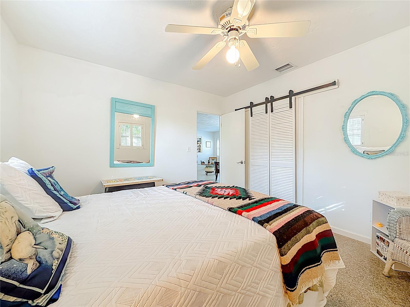 This is a different view of the back bedroom.