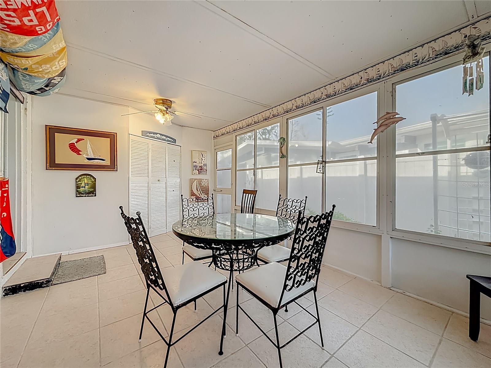 This is a another view ofd the enclosed side porch