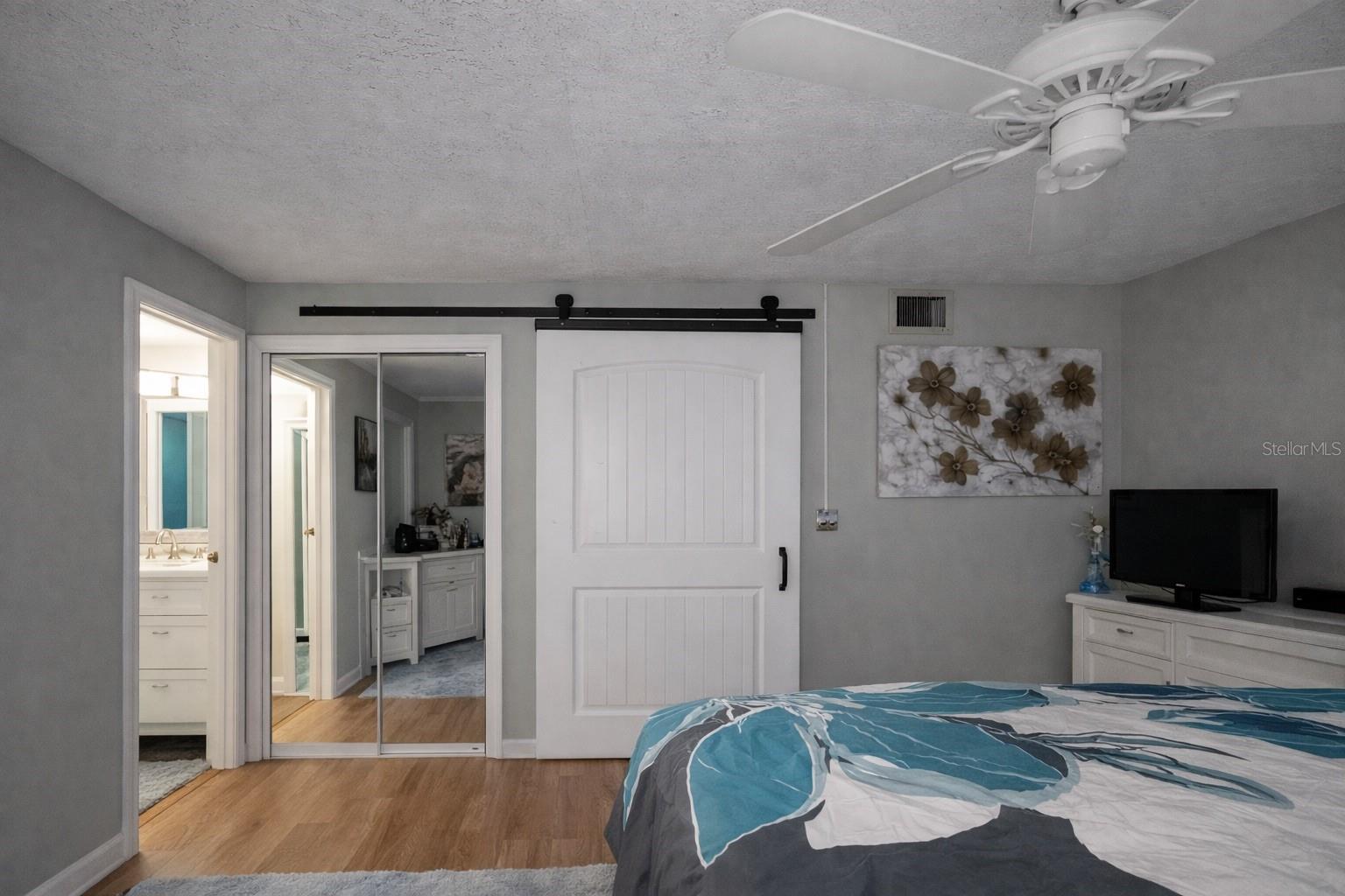 Master bedroom barn door