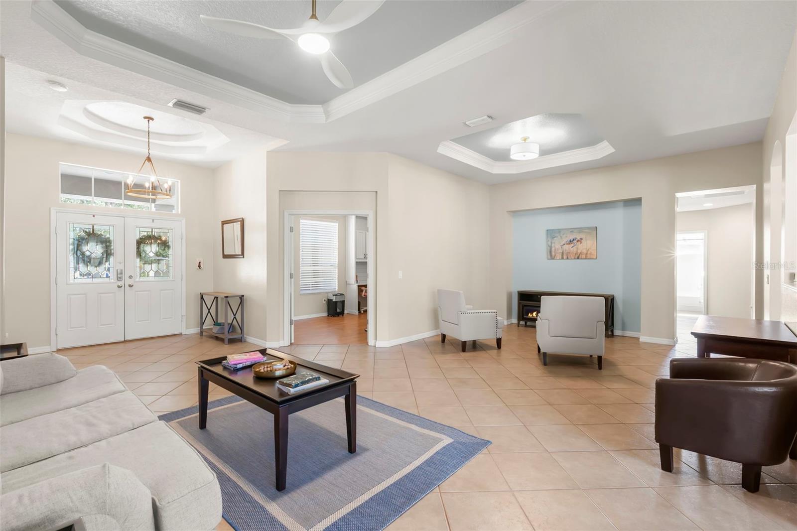 Living, Dining/Sitting Room and Office Access