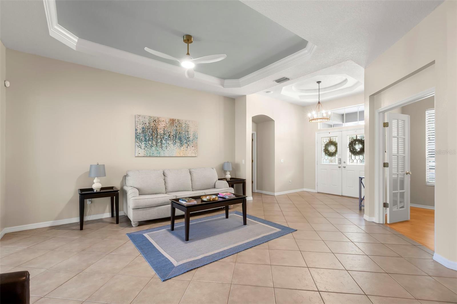 Living Room, Entry and Office Entry