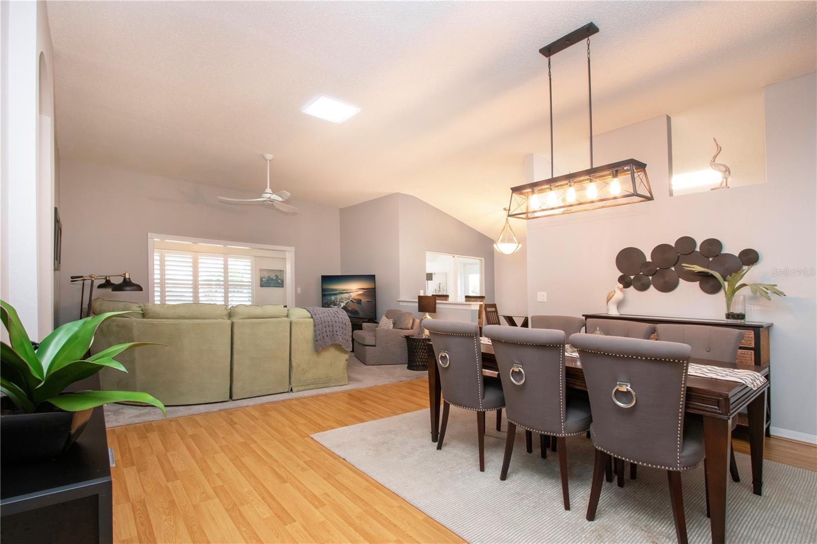 View from foyer of living/dining combo