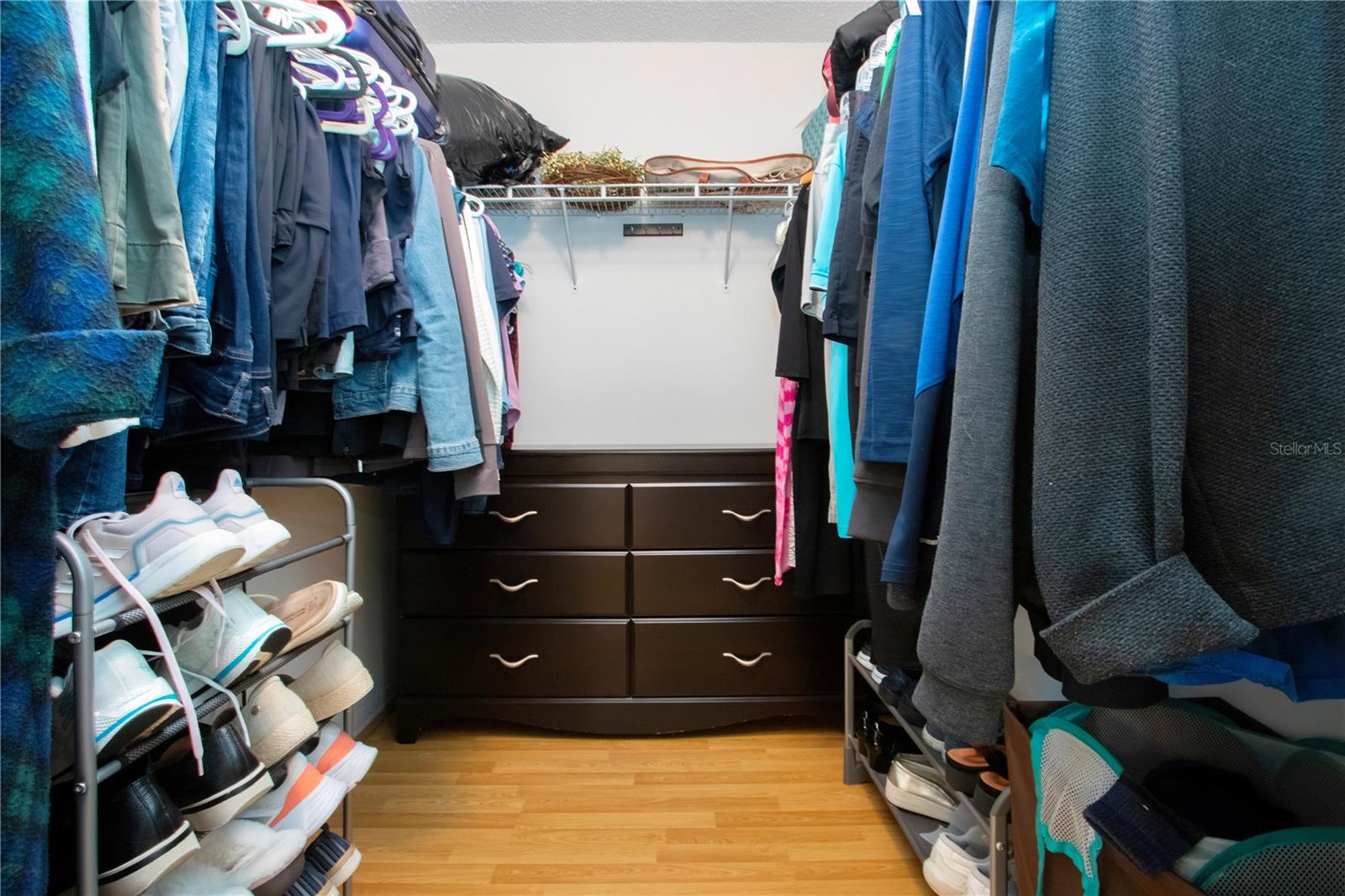 Walk in closet with built-ins