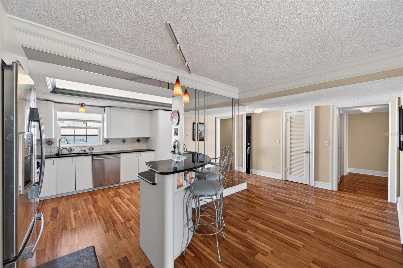Kitchen is open to the living area with the Breakfast Bar