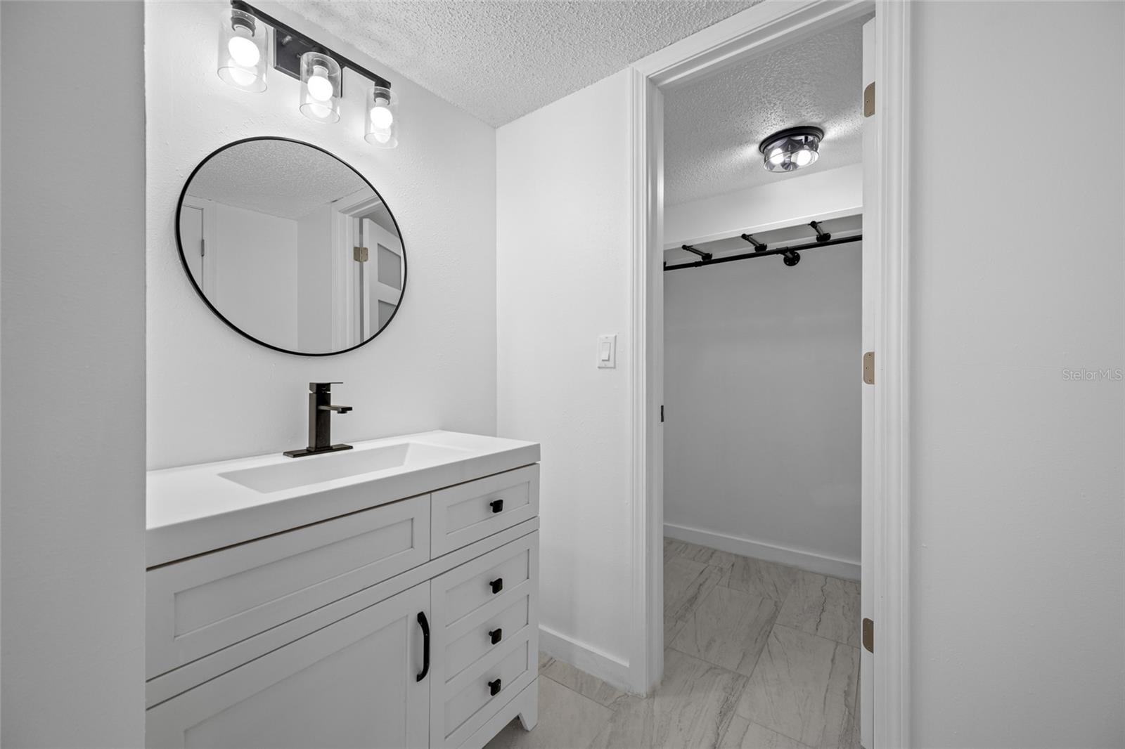 Primary bathroom and closet